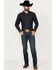Image #1 - Cinch Men's Silver Label Dark Stonewash Tint Slim Straight Rigid Denim Jeans, Dark Wash, hi-res