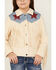 Image #3 - Fornia Girls' American Fringe Jacket , Cream, hi-res