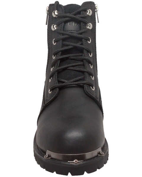 Image #4 - Ad Tec Men's Double Zipper Biker Boots - Soft Toe, Black, hi-res