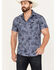 Image #1 - Pendleton Men's Laramie Cowboy Print Short Sleeve Snap Western Shirt, Blue, hi-res