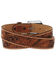 Image #4 - Tony Lama Men's Floral Tooled Leather Belt, Tan, hi-res