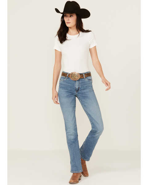 Product Name: Wrangler Retro Women's Medium Wash High Rise Pull On Norah  Bootcut Jeans