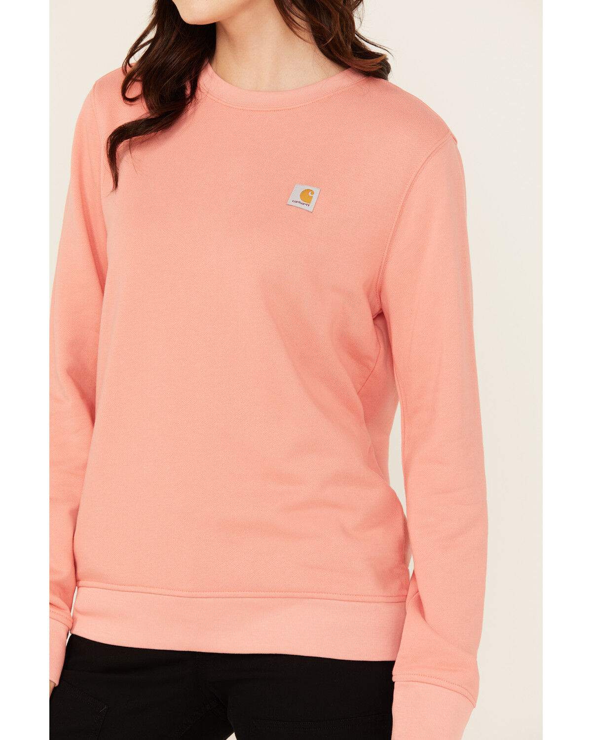 Image #3 - Carhartt Women's Tencel™ Fiber Series Relaxed Fit Sweatshirt, Coral, hi-res