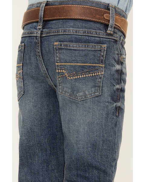 Image #4 - Wrangler Boys' Medium Wash Slim Straight Denim Jeans, Medium Wash, hi-res