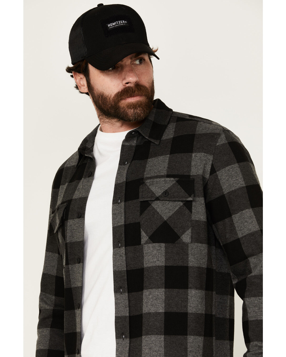 Image #2 - Brothers and Sons Men's Kent Plaid Print Long Sleeve Button-Down Shirt, Black, hi-res