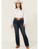 Image #3 - Ariat Women's Desiree Dark Wash Perfect Rise Bootcut Stretch Denim Jeans - Plus, Dark Wash, hi-res