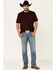 Image #1 - Moonshine Spirit Men's Hang Fire Medium/Light Wash Stretch Slim Bootcut Jeans, , hi-res