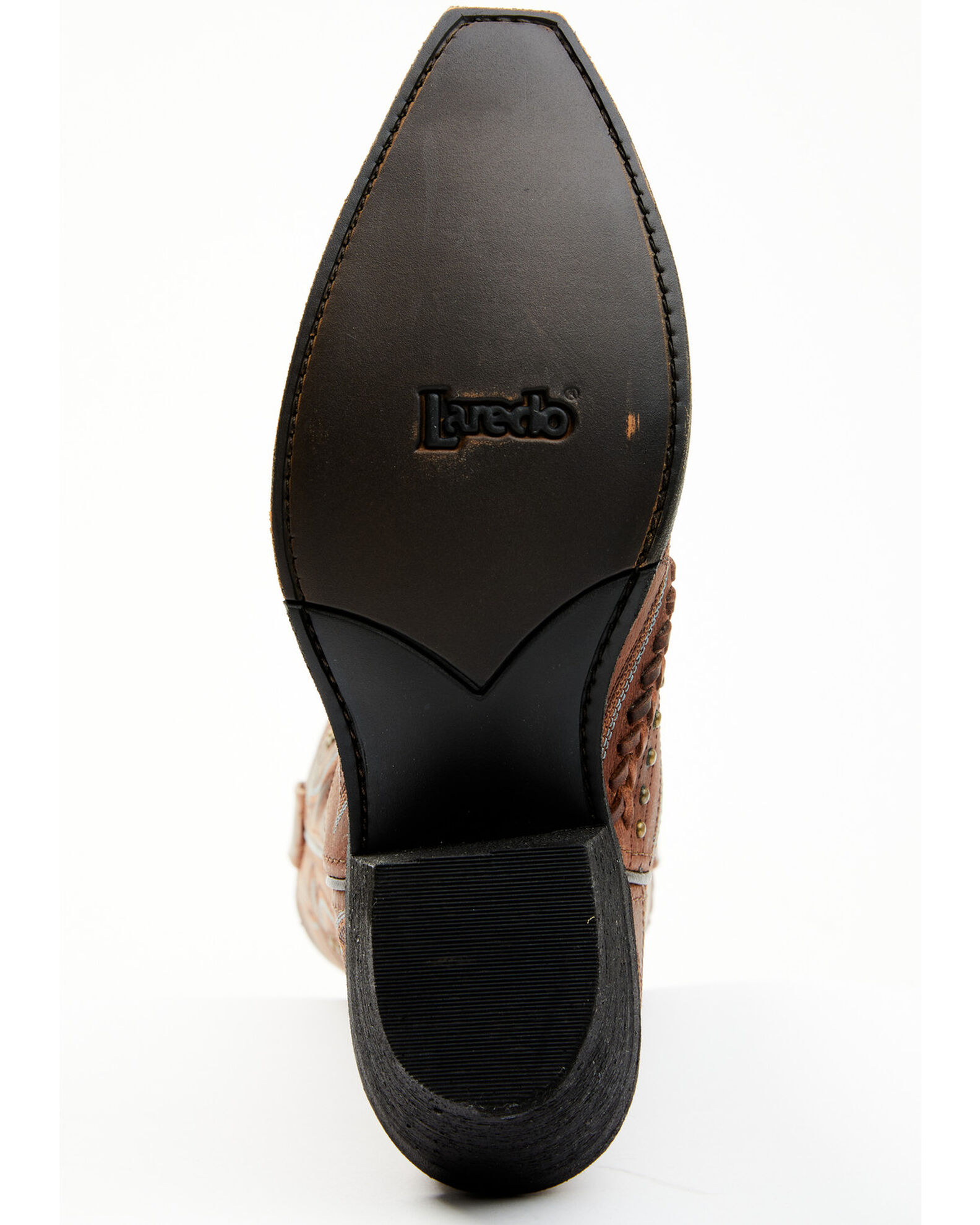 Image #7 - Laredo Women's Distressed Sidewinder Western Boots - Snip Toe, Tan, hi-res