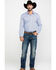 Image #6 - Scully Signature Soft Series Men's X Geo Print Long Sleeve Western Shirt, Blue, hi-res
