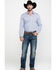 Image #6 - Scully Signature Soft Series Men's X Geo Print Long Sleeve Western Shirt , Blue, hi-res