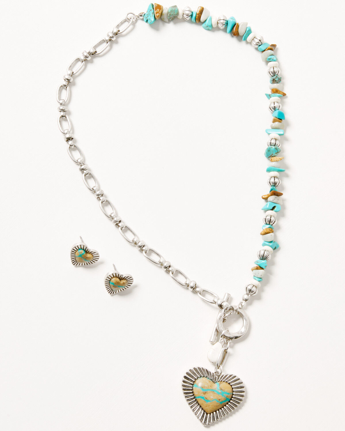 Image #1 - Shyanne Women's Sedona Sky Heart Jewelry Set - 2 Piece, Silver, hi-res