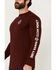 Image #3 - Troll Co Men's Grit Logo Long Sleeve Graphic Shirt, Maroon, hi-res