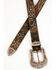Shyanne Brown Snake Print Rhinestone Studded Bling Belt, Brown, hi-res