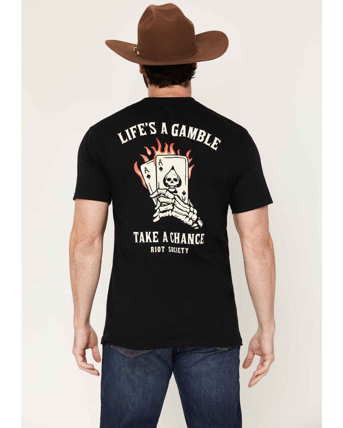 Riot Society Men's Life's A Gamble Short Sleeve Graphic T-Shirt, Black, hi-res