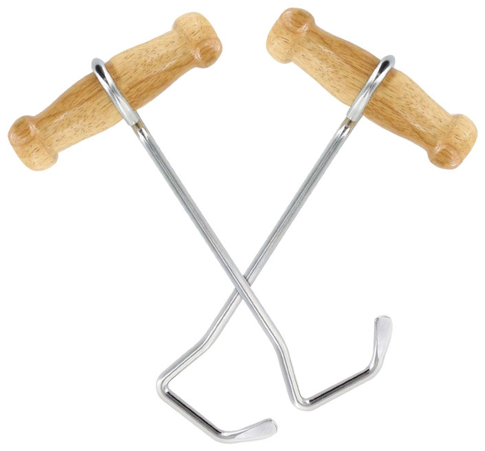 Image #1 - BB Ranch 7.5" Boot Hooks, Silver, hi-res
