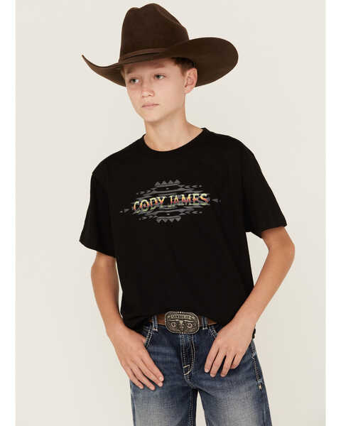 Image #1 - Cody James Boys' Barra Mexico Logo Short Sleeve Graphic T-Shirt , Black, hi-res