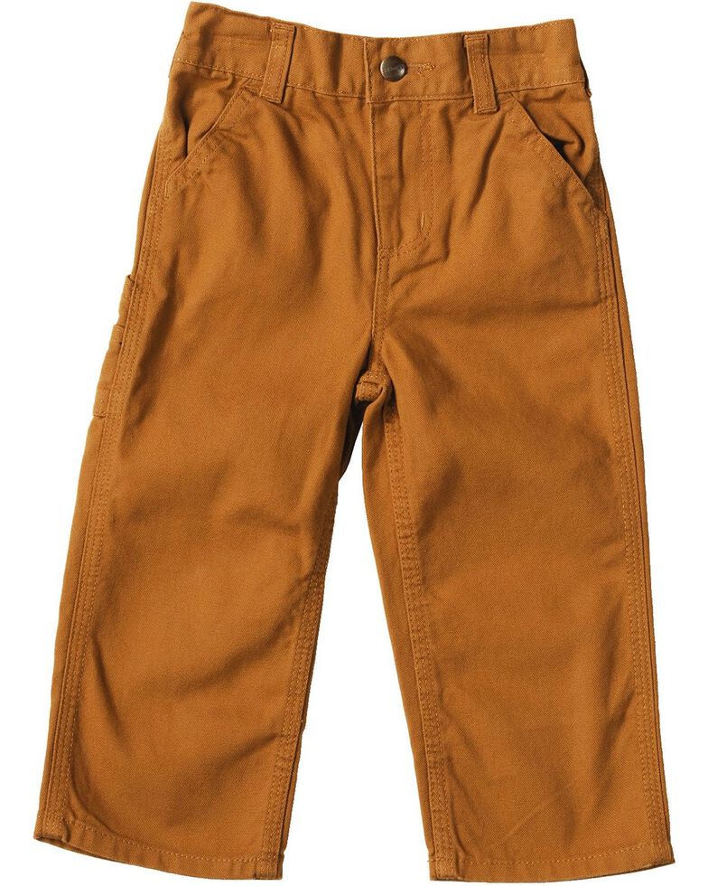 Carhartt Toddlers' Duck Dungaree Pants - 2T-4T, Brown, hi-res