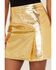 Image #2 - Molly Bracken Women's Metallic Mini Skirt, Gold, hi-res