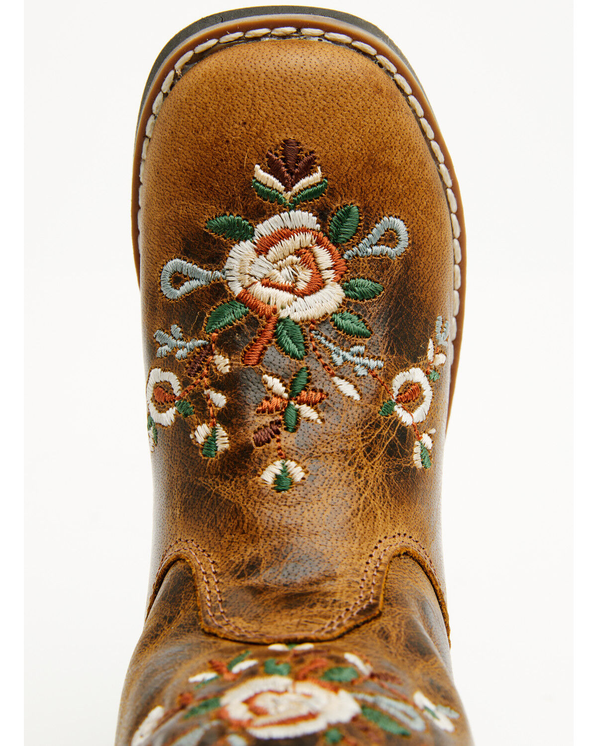 Image #6 - Shyanne Toddler Girls' Little Bitty Masie Western Boots - Broad Square Toe, Brown, hi-res