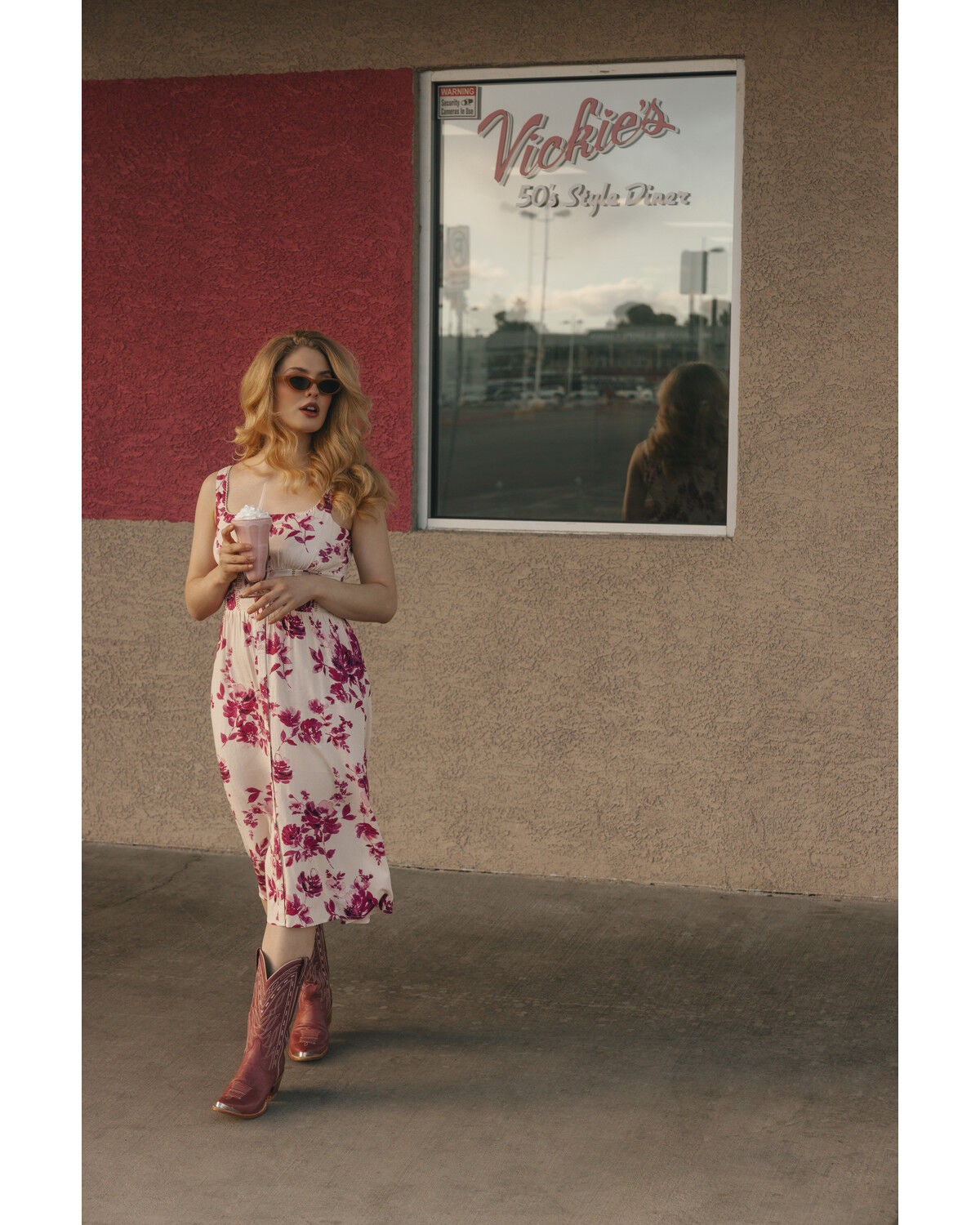 Image #2 - Idyllwind Women's Pike Floral Print Button Front Midi Dress, Light Pink, hi-res