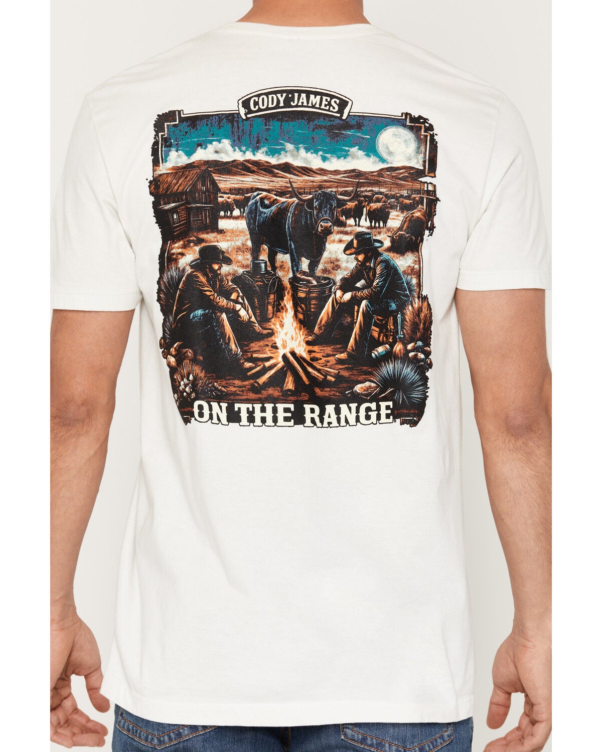 Image #4 - Cody James Men's On The Range Short Sleeve Graphic T-Shirt, Natural, hi-res