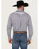 Image #1 - Wrangler Men's Geo Print Logo Long Sleeve Button-Down Western Shirt , Navy, hi-res