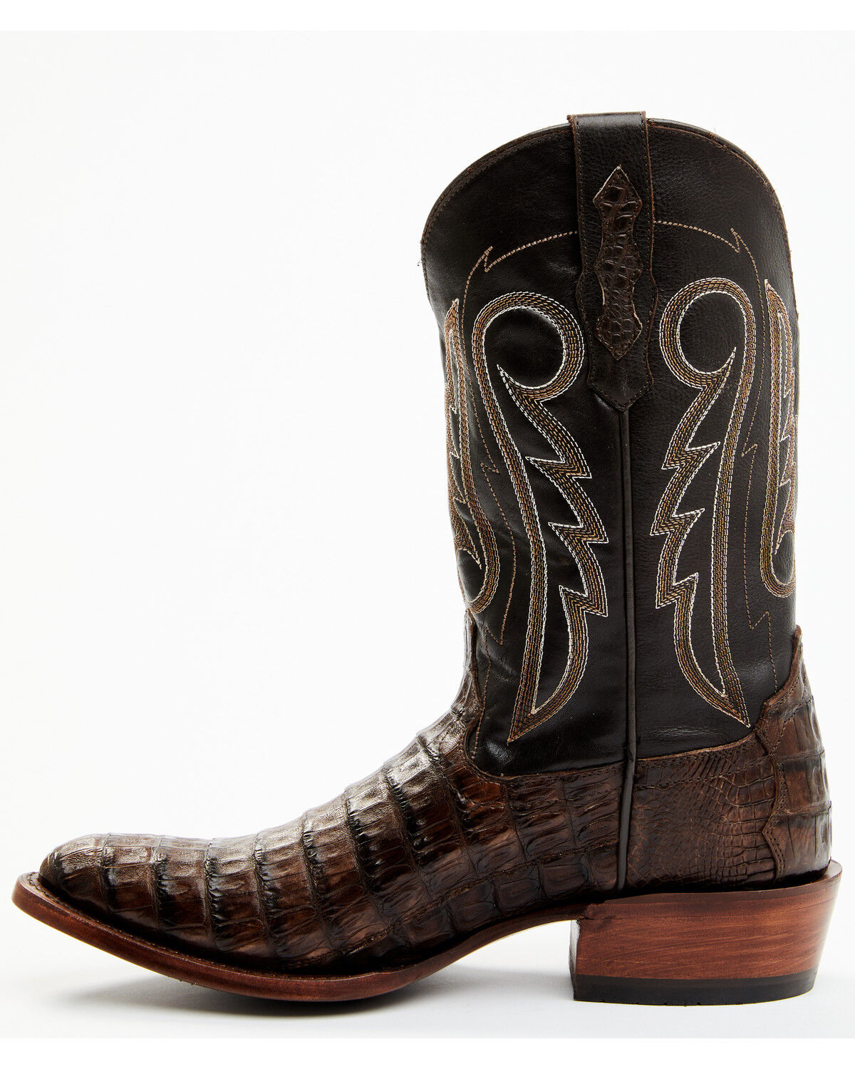 Image #3 - Cody James Men's Exotic Caiman Western Boots - Round Toe, Brown, hi-res