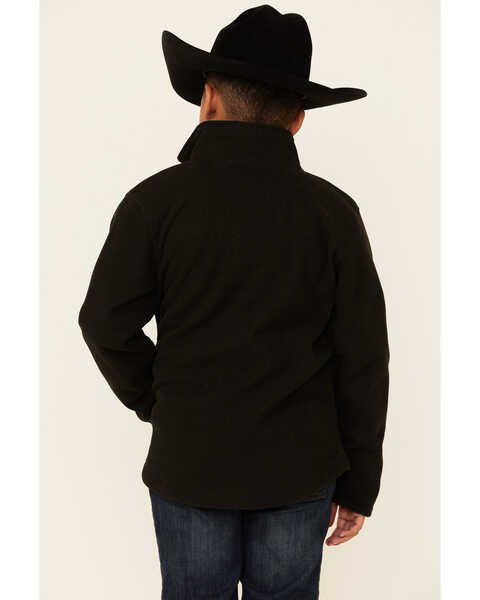 Image #4 - Powder River Outfitters Boys' Black Honeycomb Performance Zip-Front Fleece Jacket , , hi-res