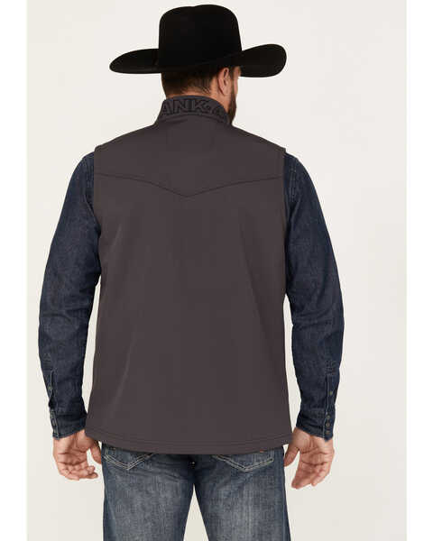 Image #4 - RANK 45® Men's Millford Solid Softshell Vest, Charcoal, hi-res