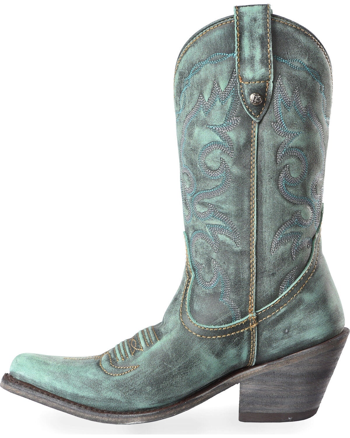 black and teal cowgirl boots