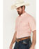 Image #2 - Ariat Men's Kamden Geo Medallion Print Short Sleeve Button-Down Western Shirt , Coral, hi-res