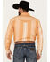 Image #4 - Scully Men's Jacquard Striped Print Long Sleeve Pearl Snap Western Shirt, Mustard, hi-res