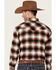 Ely Walker Men's Rust Small Plaid Long Sleeve Snap Western Flannel Shirt - Big & Tall , Rust Copper, hi-res