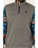 Image #3 - RANK 45® Men's Morocco Color Block 1/4 Zip Pullover , Charcoal, hi-res