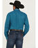 Image #4 - George Strait by Wrangler Men's Geo Print Long Sleeve Button-Down Stretch Western Shirt, Teal, hi-res