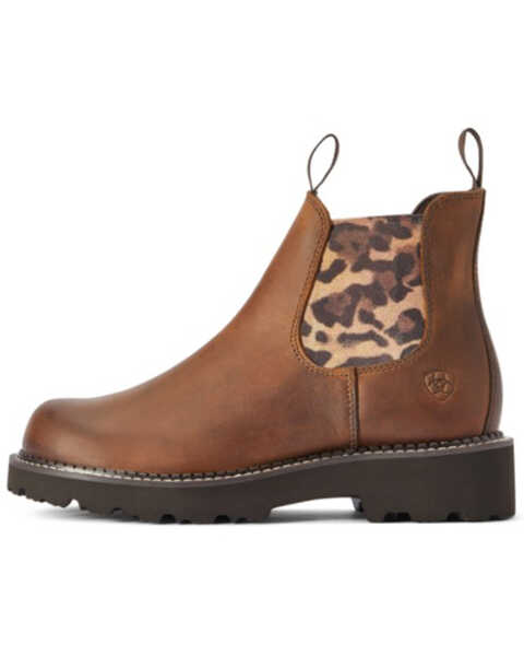 Image #2 - Ariat Women's Fatbaby Twin Core Pull-On Performance Chelsea Boots - Round Toe , Brown, hi-res