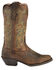 Image #2 - Justin Women's Stampede Durant Western Boots - Square Toe, Sorrel, hi-res