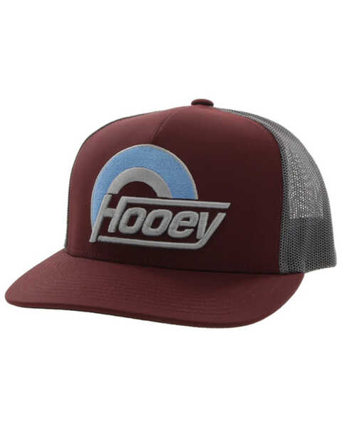 Hooey Men's Suds Logo Embroidered Trucker Cap, Maroon, hi-res