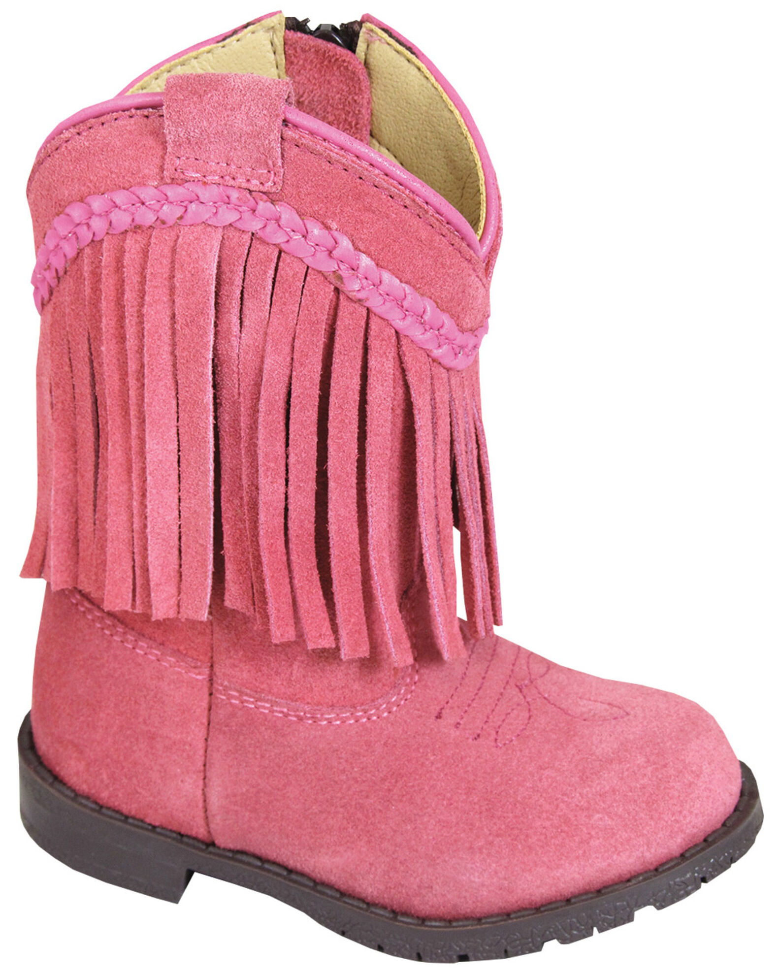 Pink fringe cowgirl boots online