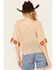 Image #4 - Revel Women's Oversized Short Sleeve Crochet Shirt , Tan, hi-res