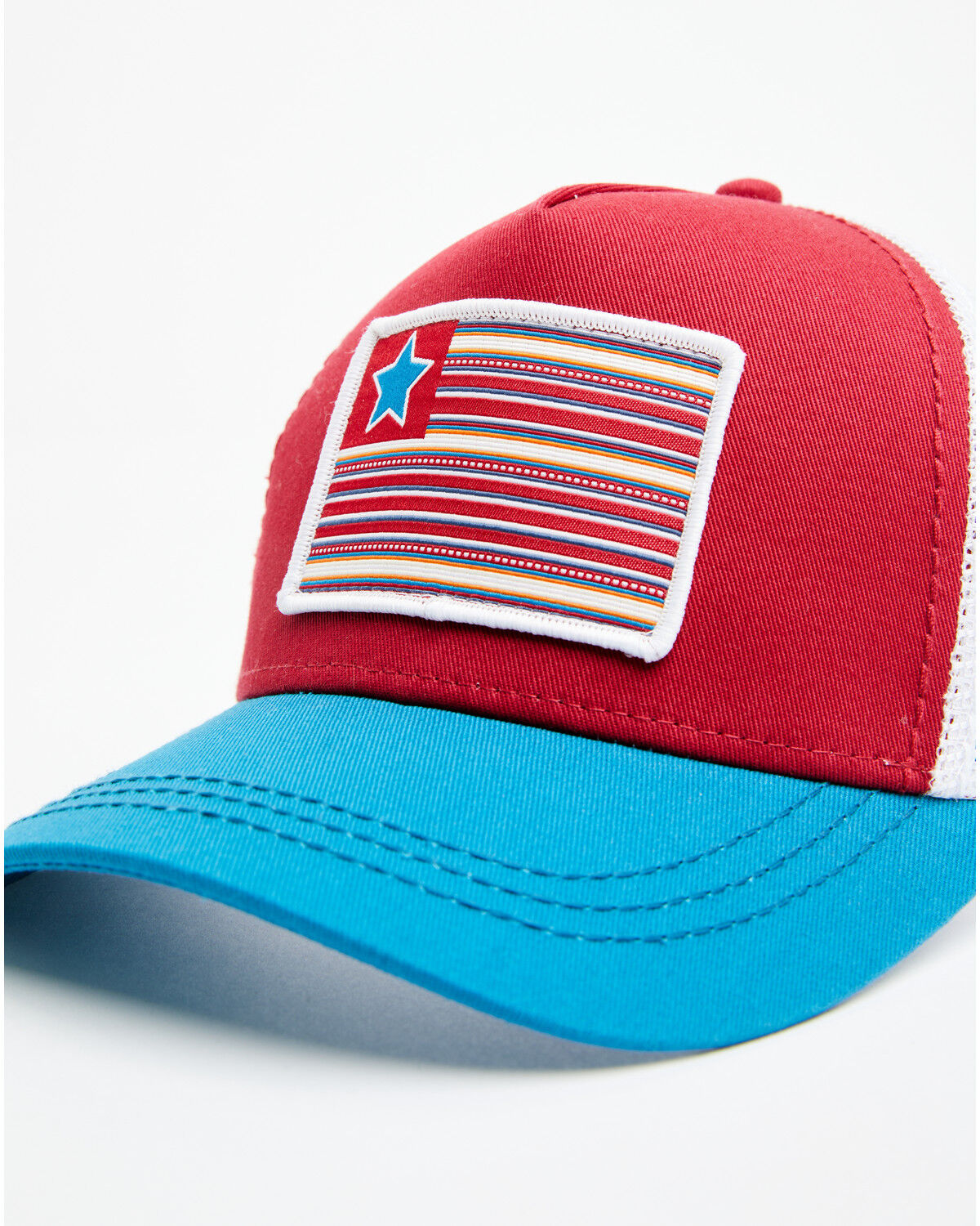 Image #2 - Cruel Girl Girls' Flag Patch Ball Cap, Red/white/blue, hi-res