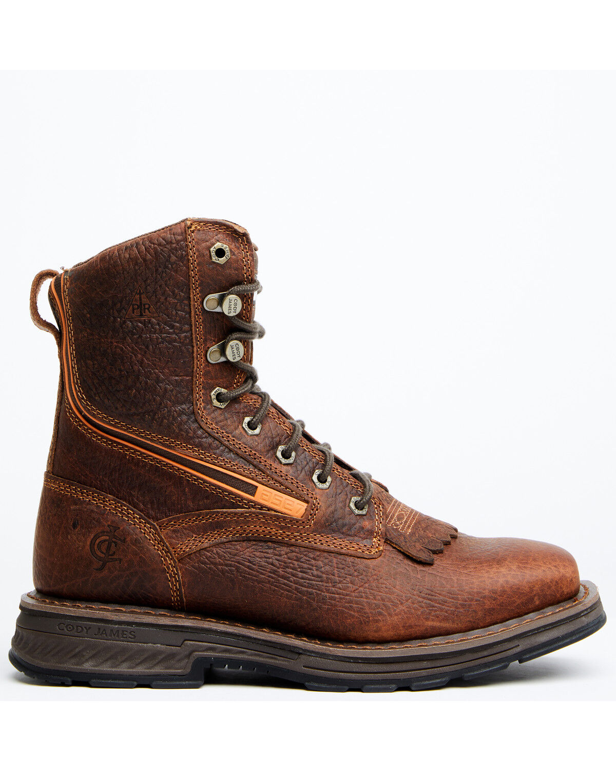 Image #2 - Cody James Men's 8" ASE7 Disruptor Work Boots - Soft Toe, Brown, hi-res