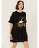 Image #2 - Girl Dangerous Women's Nashville Hat T-Shirt Mini Dress, Charcoal, hi-res