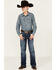 Ariat Boys' B4 Relaxed Augustus Stretch Bootcut Jeans, Blue, hi-res