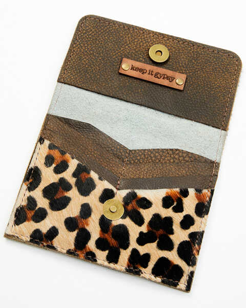 Keep it Gypsy Women's Flora Leopard Print Cowhide Wallet, Brown, hi-res