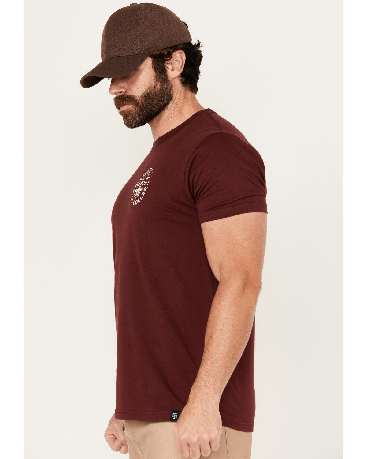Image #3 - Troll Co Men's Winged Support Short Sleeve Graphic T-Shirt, Maroon, hi-res