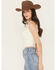 Image #2 - Miss Me Women's Rhinestone Rib Tank, Off White, hi-res