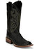 Image #1 - Justin Men's Exotic Full Quill Ostrich Western Boots - Broad Square Toe, Black, hi-res