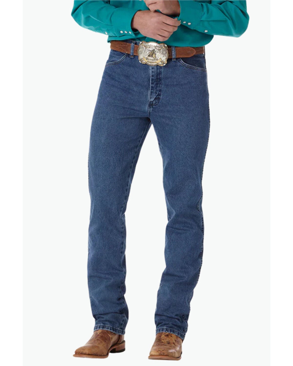 Wrangler Men's Dark Wash Slim Fit Denim Jeans, Blue, hi-res