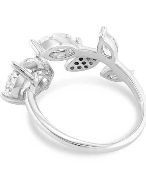 Image #2 - Montana Silversmiths Women's Silver Falling For You Open Ring, Silver, hi-res